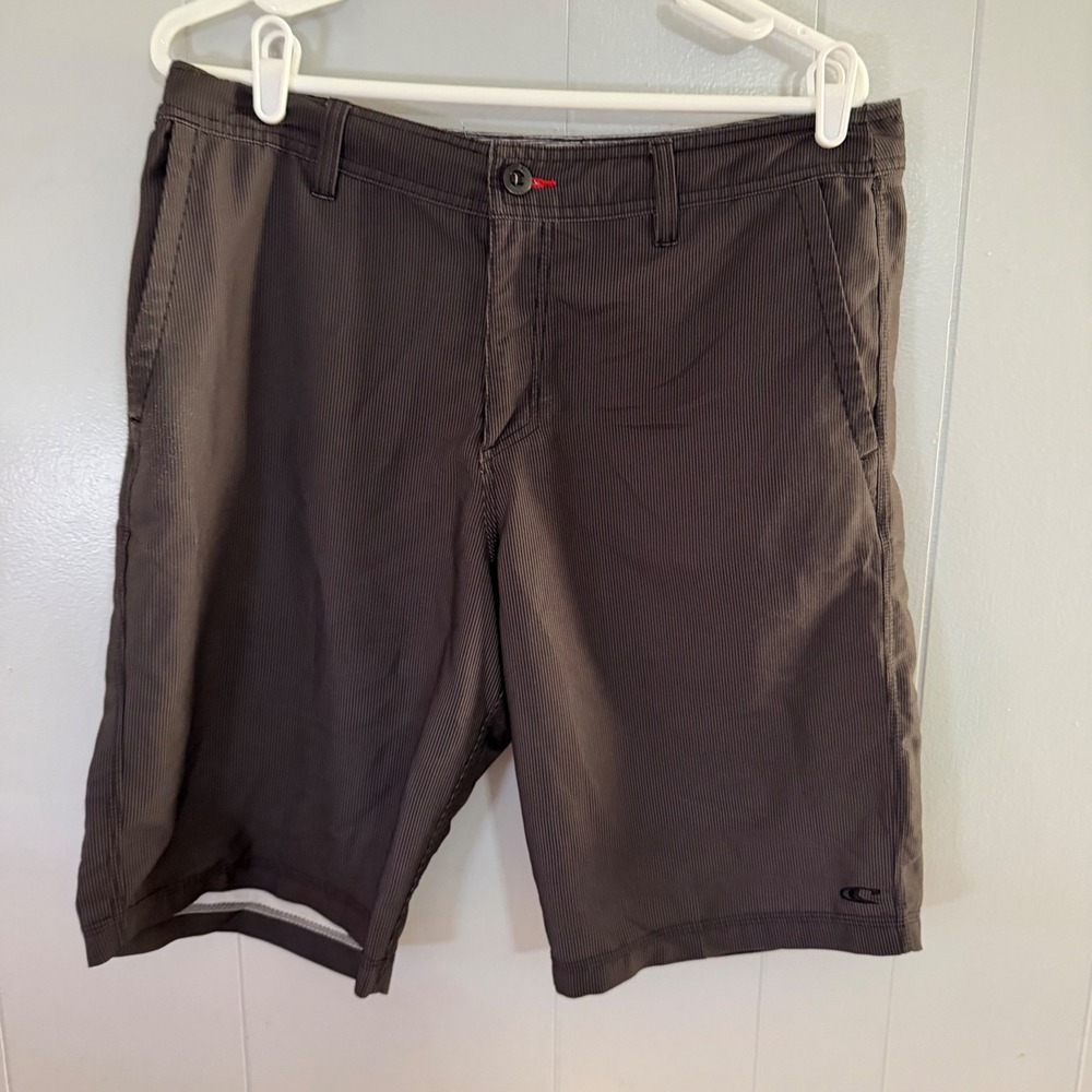 O'Neill Hybrid Shorts Mens‎ 34 Grey Micro Stripe Quick Dry Boardshorts